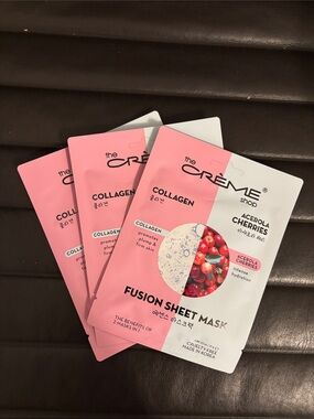 🌟 4 for $20 The Creme Shop Collagen Fusion Sheet Mask x 3 (Acerola Cherries)